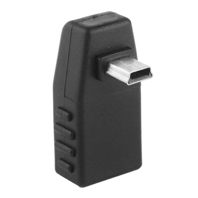 90 Degree Up Angled Mini USB Male to USB 2.0 AF Adapter(Black) - USB Adapter by buy2fix | Online Shopping UK | buy2fix