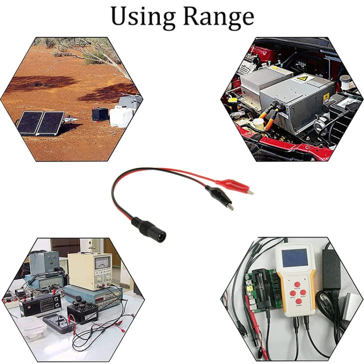 5.5 x 2.1mm Female Power Plug Alligator Clip Test Lead Cable - Others by buy2fix | Online Shopping UK | buy2fix