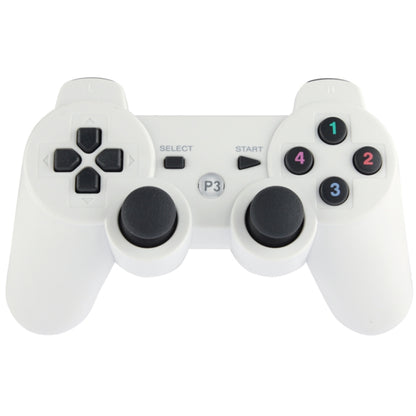 Double Shock III Wireless Controller, Manette Sans Fil Double Shock III for Sony PS3, Has Vibration Action(with logo)(White) - Gamepads by buy2fix | Online Shopping UK | buy2fix