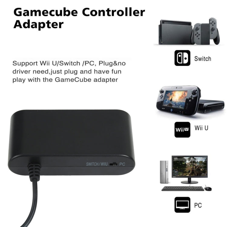 4 Ports GameCube Controller Adapter for Nintendo Wii U/PC USB/Switch - Adapter by buy2fix | Online Shopping UK | buy2fix