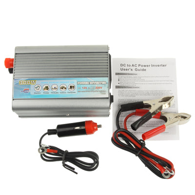 300W DC 12V to AC 220V Car Power Inverter with USB Port and Car Charger(Silver) - Others by buy2fix | Online Shopping UK | buy2fix