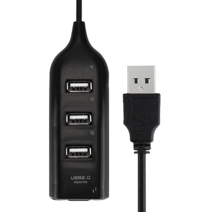 4 Ports USB 2.0 HUB, Cable Length: 30cm(Black) - USB 2.0 HUB by buy2fix | Online Shopping UK | buy2fix