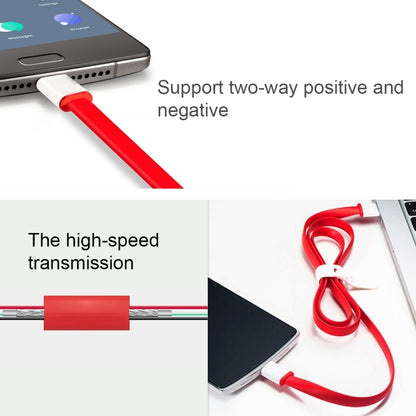 For OnePlus Phone Flash Charging USB to Type-C Data Cable, Length: 1m(Red) - Mobile Accessories by buy2fix | Online Shopping UK | buy2fix