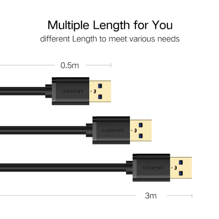 Ugreen 2m USB 3.0 Male to Female Data Sync Super Speed Transmission Extension Cord Cable - USB 3.0 by UGREEN | Online Shopping UK | buy2fix