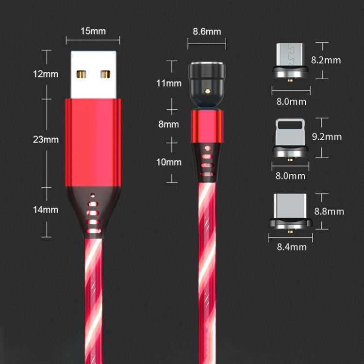 2.4A USB to Micro USB 540 Degree Bendable Streamer Magnetic Data Cable, Cable Length: 1m (Red) - Mobile Accessories by buy2fix | Online Shopping UK | buy2fix