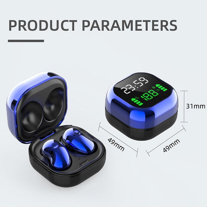 S6 Plus Bluetooth 5.0 TWS Touch Digital Display Mini Clock True Wireless Bluetooth Earphone with Charging Box(Blue) - TWS Earphone by buy2fix | Online Shopping UK | buy2fix