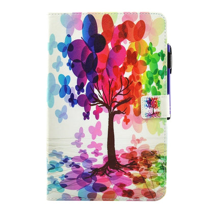 For Galaxy Tab A 10.1 (2016) / T580 Butterfly Tree Pattern Horizontal Flip Leather Case with Holder & Wallet & Card Slots & Sleep / Wake-up Function & Pen Slot - Samsung Accessories by buy2fix | Online Shopping UK | buy2fix