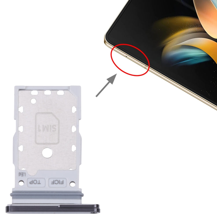 For Samsung Galaxy Z Fold4 SM-F936B Original SIM Card Tray + SIM Card Tray (Black) - Repair & Spare Parts by buy2fix | Online Shopping UK | buy2fix