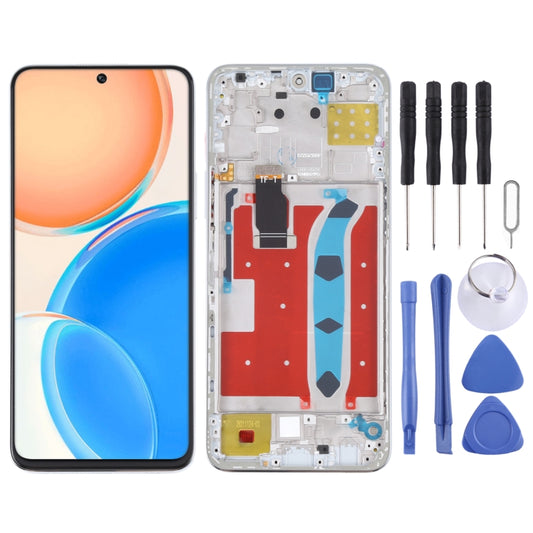 Original LCD Screen and Digitizer Full Assembly with Frame for Honor X8 (Silver) - LCD Screen by buy2fix | Online Shopping UK | buy2fix