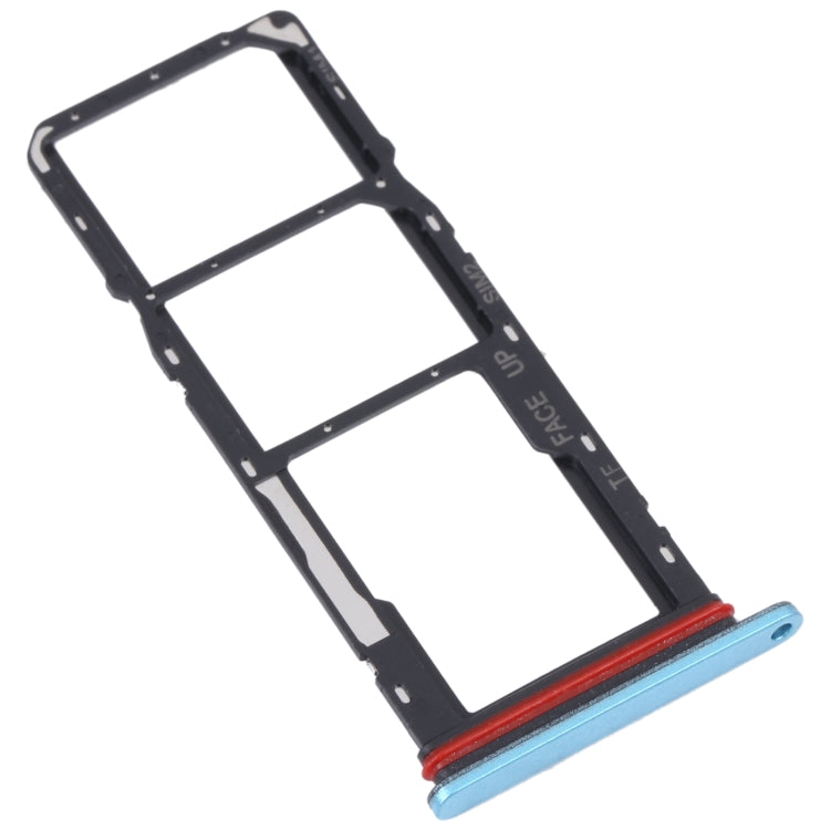 For Motorola Moto G22 SIM Card Tray + SIM Card Tray + Micro SD Card Tray (Blue) - Card Socket by buy2fix | Online Shopping UK | buy2fix