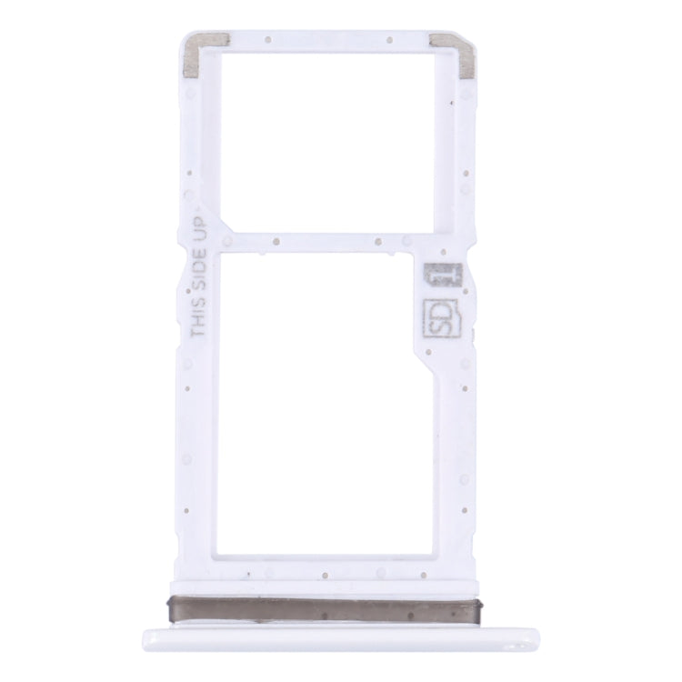 For Motorola Moto One Fusion Plus Original SIM Card Tray + Micro SD Card Tray (White) - Repair & Spare Parts by buy2fix | Online Shopping UK | buy2fix