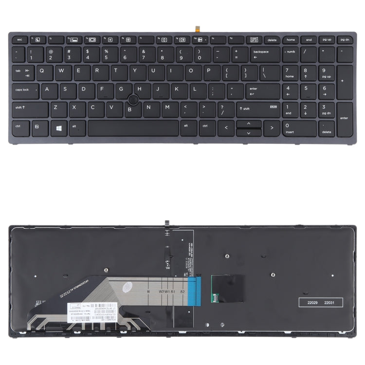 For HP ZBOOK 15 G3 17 G3 US Version Keyboard with Backlight and Pointing - Replacement Keyboards by buy2fix | Online Shopping UK | buy2fix