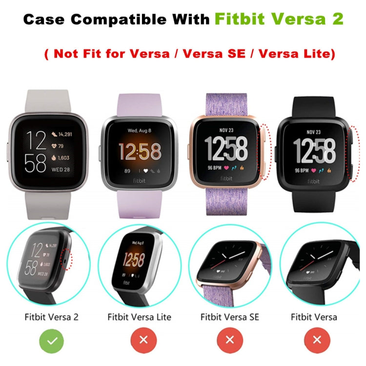 For Fitbit versa 2 Plating TPU All-inclusive Protective Shell(Black) - Smart Wear by buy2fix | Online Shopping UK | buy2fix