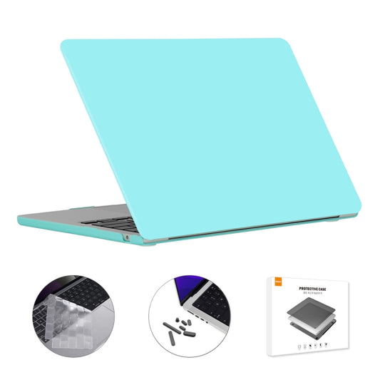 For MacBook Air 13.6 2022 A2681 EU Version ENKAY 3 in 1 Matte Laptop Case with TPU Keyboard Film / Anti-dust Plugs (Light Blue) - MacBook Air Cases by ENKAY | Online Shopping UK | buy2fix