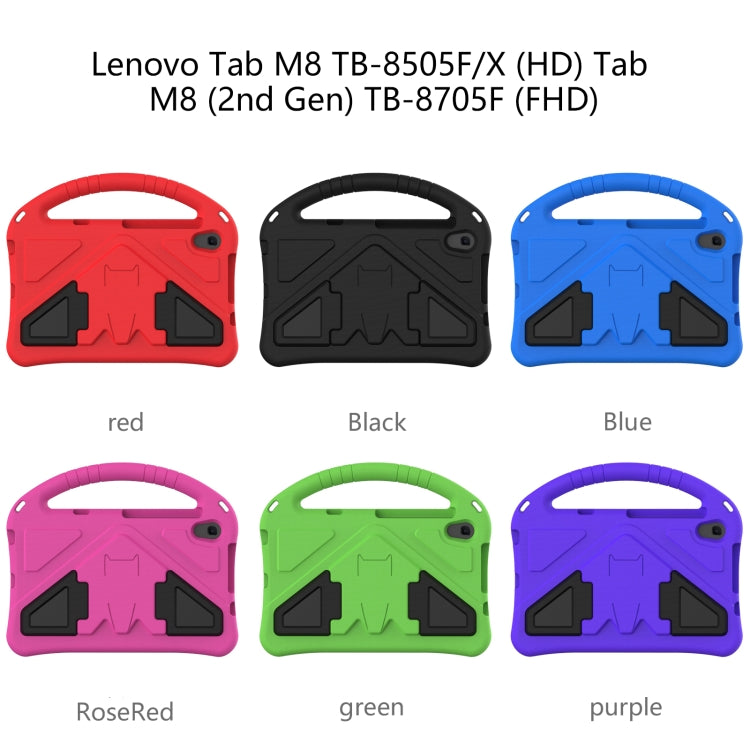 For Lenovo Tab M8 TB-8505F/X(HD)/8705 EVA Flat Anti Falling Protective Case Shell with Holder(Purple) - For Lenovo by buy2fix | Online Shopping UK | buy2fix