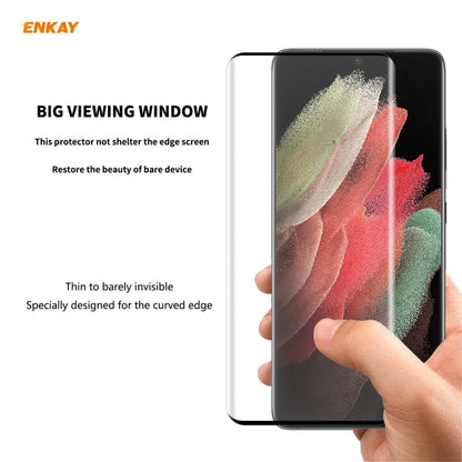 For Samsung Galaxy S21 Ultra 1pc ENKAY Hat-Prince 0.26mm 9H 3D Explosion-proof Full Screen Curved Heat Bending Tempered Glass Film - Galaxy S21 Ultra 5G Tempered Glass by ENKAY | Online Shopping UK | buy2fix