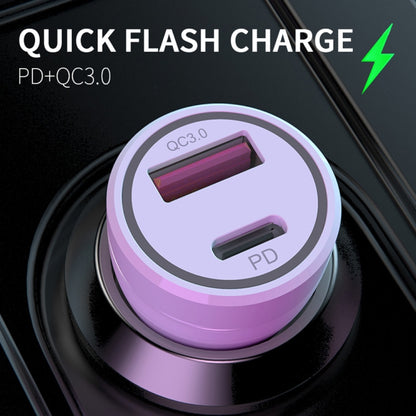 P21 Portable PD 20W + QC3.0 18W Dual Ports Fast Car Charger with USB to Type-C Cable Kit(Black) - In Car by buy2fix | Online Shopping UK | buy2fix