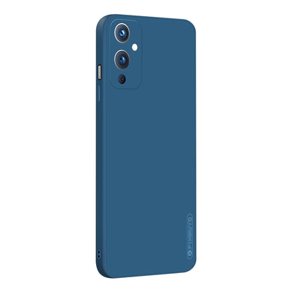 For OnePlus 9 PINWUYO Touching Series Liquid Silicone TPU Shockproof Case(Blue) - OnePlus Cases by PINWUYO | Online Shopping UK | buy2fix