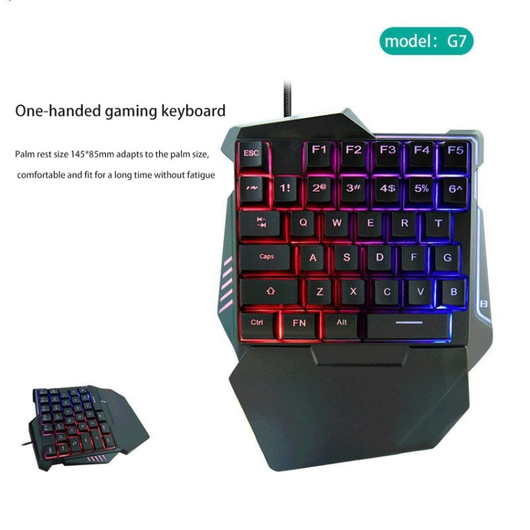 G7 37 Keys USB One-Handed Numeric Keyboard with Backlit, Cable Length: 1.8m - Wired Keyboard by buy2fix | Online Shopping UK | buy2fix