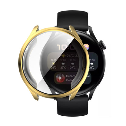 For Huawei Watch 3 46mm ENKAY Hat-Prince Full Coverage Transparent Soft Case TPU HD Clear Cover(Gold) - Watch Cases by ENKAY | Online Shopping UK | buy2fix