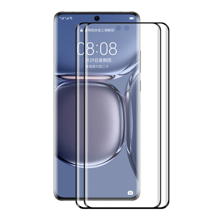 2 PCS For Huawei P50 Pro ENKAY 3D Heat Bending Tempered Glass Film - Huawei Tempered Glass by ENKAY | Online Shopping UK | buy2fix