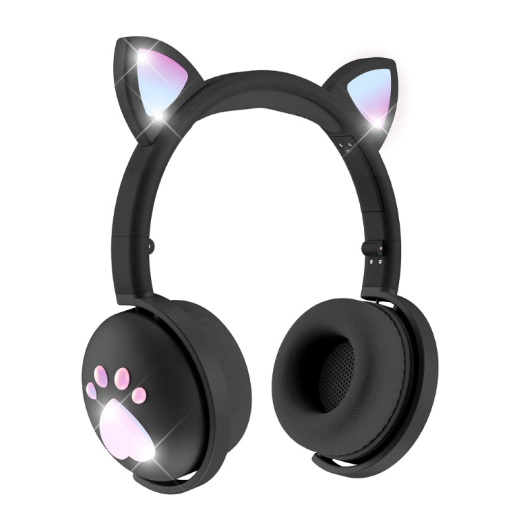 BK9 HiFi 7.1 Surround Sound Cat Claw Luminous Cat Ear Bluetooth Gaming Headset with Mic(Black) - Multimedia Headset by buy2fix | Online Shopping UK | buy2fix