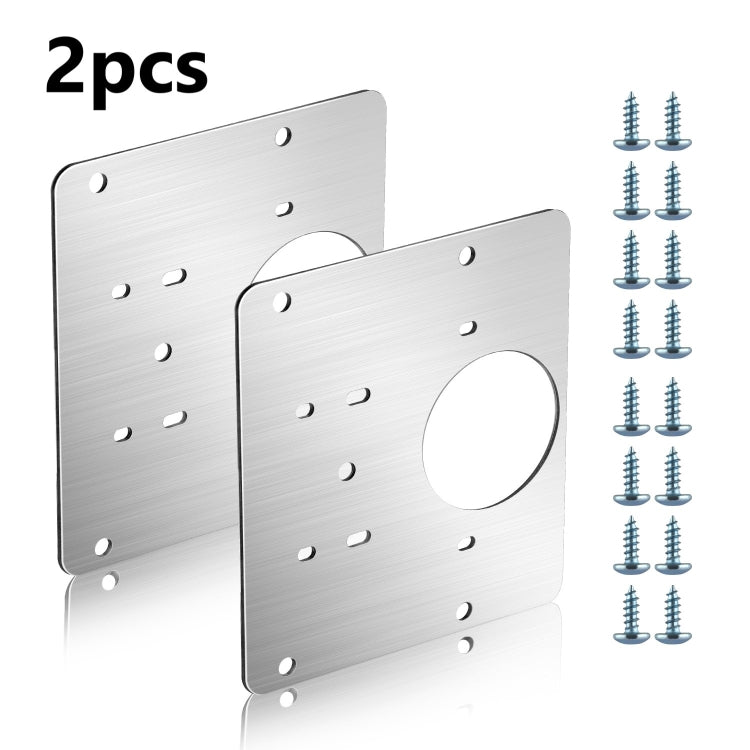 Hinge Repair Plate Cabinet Stainless Steel Hinge Repair Plate - Home & Garden by buy2fix | Online Shopping UK | buy2fix