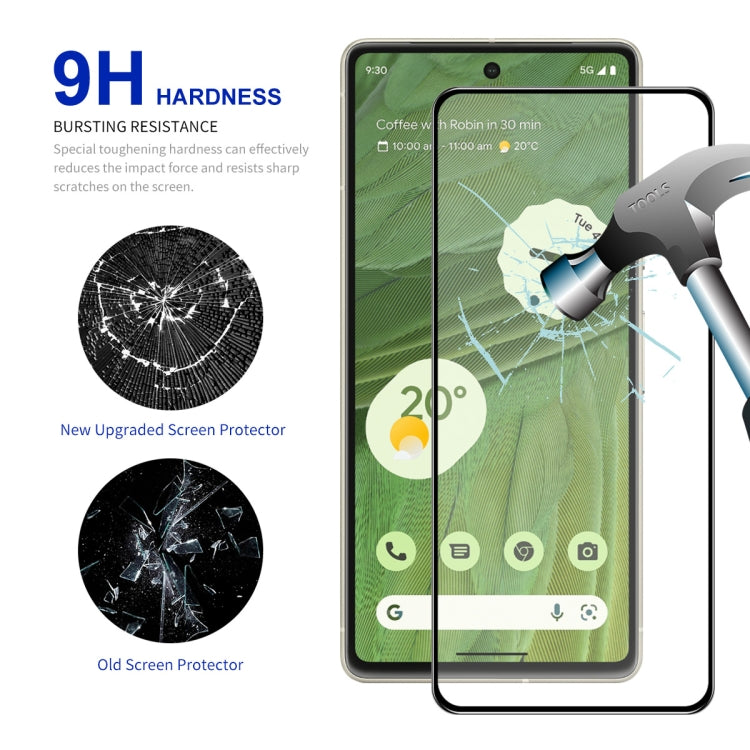 For Google Pixel 7 10pcs ENKAY Full Glue 0.26mm 9H 2.5D Tempered Glass Full Film - Google Tempered Glass by ENKAY | Online Shopping UK | buy2fix