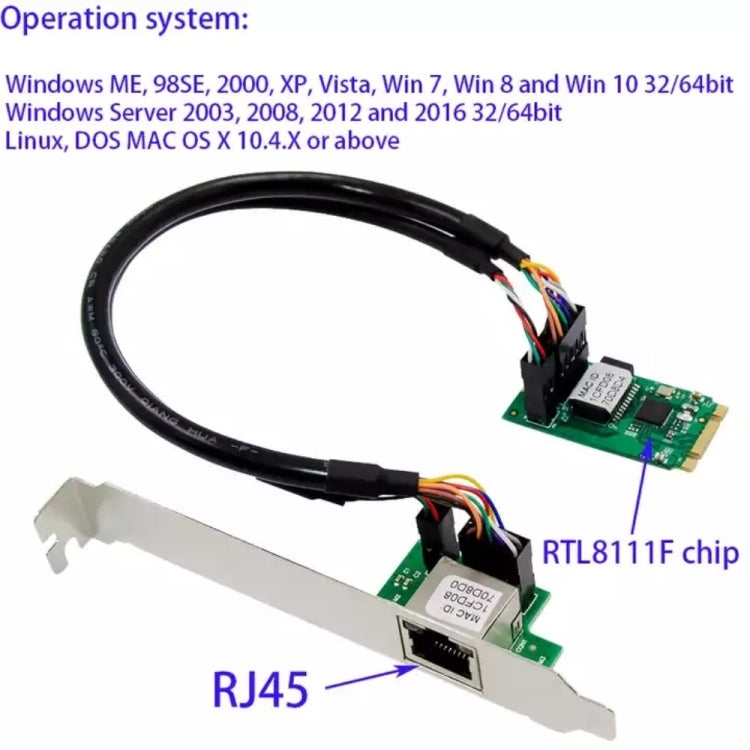 ST7245 M2 to RJ45 Network Card  for  RTL8111F Chipset - USB Network Adapter by buy2fix | Online Shopping UK | buy2fix