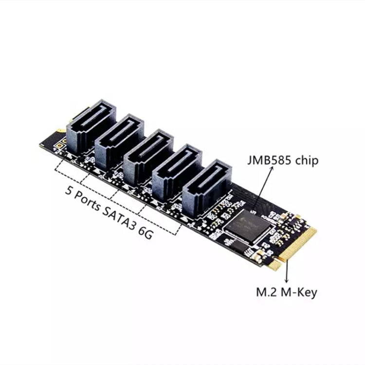 ST532 M.2 NGFF To 5 Ports SATA3.0 Hard Disk Expansion Card Adapter In Stock - Card Adapter by buy2fix | Online Shopping UK | buy2fix