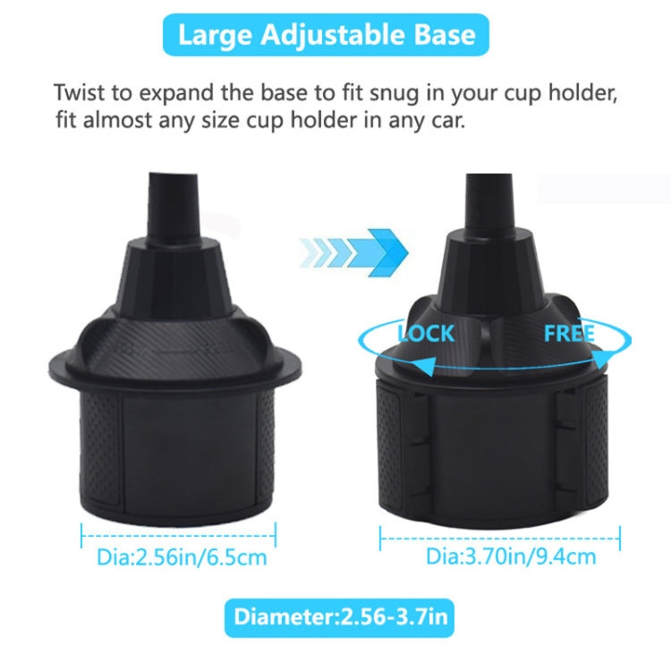 X033 360 Degree Car Phone Mount Adjustable Gooseneck Cup Holder - In Car by buy2fix | Online Shopping UK | buy2fix