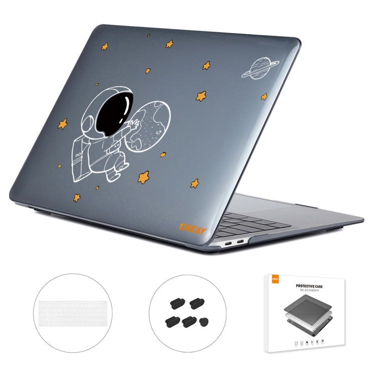 For MacBook Pro 13.3 A1706/A1989/A2159 ENKAY Hat-Prince 3 in 1 Spaceman Pattern Laotop Protective Crystal Case with TPU Keyboard Film / Anti-dust Plugs, Version:US(Spaceman No.5) - MacBook Pro Cases by ENKAY | Online Shopping UK | buy2fix