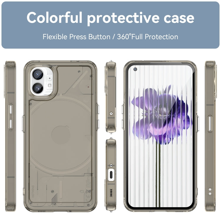 For Nothing Phone 1 Candy Series TPU Phone Case(Transparent Grey) - More Brand by buy2fix | Online Shopping UK | buy2fix