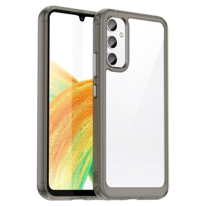 For Samsung Galaxy A34 5G Colorful Series Acrylic + TPU Phone Case(Transparent Grey) - Galaxy Phone Cases by buy2fix | Online Shopping UK | buy2fix