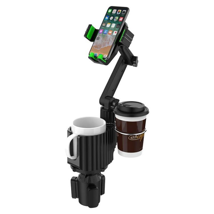 A02 Multifunctional Dual Cup Holder Expander 3 in 1 Adjustable Car Holder Phone Holder - In Car by buy2fix | Online Shopping UK | buy2fix