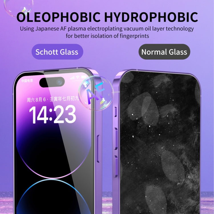 For iPhone 14 Pro ENKAY Hat-Prince 25 Degree Privacy 8K UHD AGC Tempered Glass Film - iPhone 14 Pro Tempered Glass by ENKAY | Online Shopping UK | buy2fix