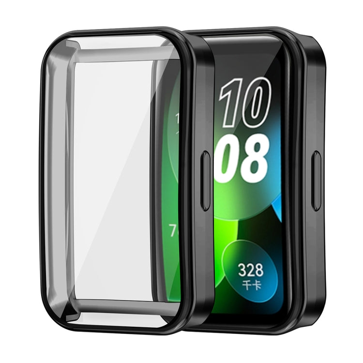 For Huawei Band 8 / 9 ENKAY Hat-Prince Full Coverage Electroplated Soft TPU Watch Case with Screen Protection(Black) - Watch Cases by ENKAY | Online Shopping UK | buy2fix