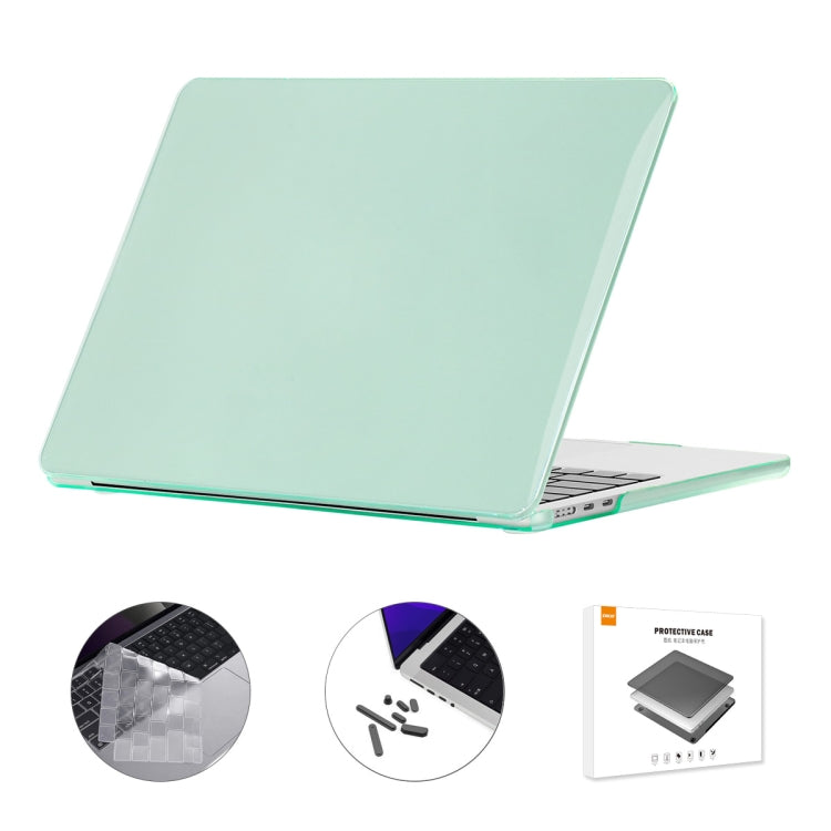 For MacBook Air 15.3 A2941 ENKAY US Version 3 in 1 Crystal Protective Case with TPU Keyboard Film & Anti-dust Plugs(Light Green) - MacBook Air Cases by ENKAY | Online Shopping UK | buy2fix