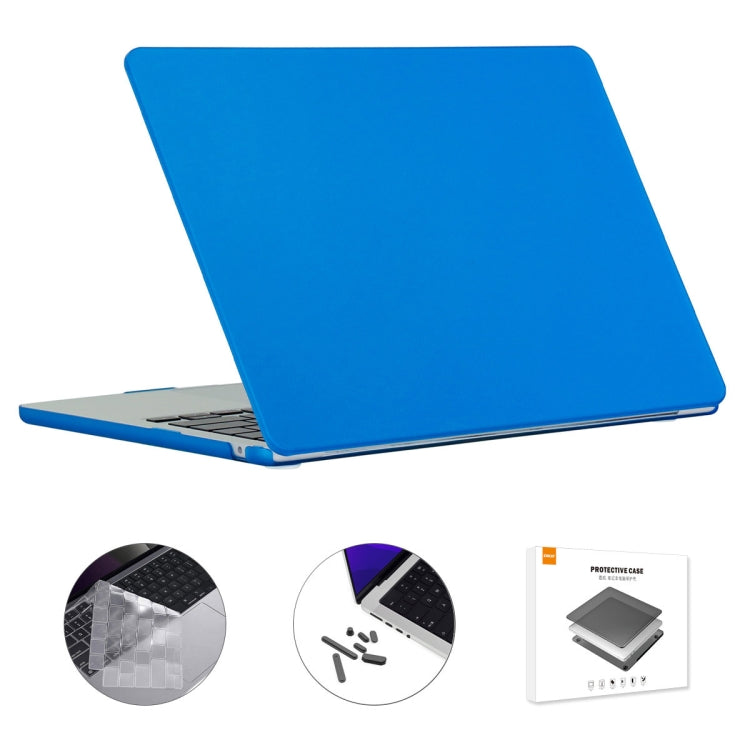 For MacBook Air 15.3 A2941 ENKAY US Version 3 in 1 Matte Protective Case with TPU Keyboard Film & Anti-dust Plugs(Dark Blue) - MacBook Air Cases by ENKAY | Online Shopping UK | buy2fix