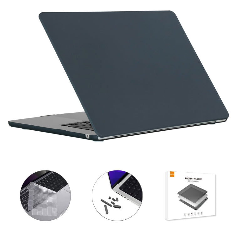 For MacBook Air 15.3 A2941 ENKAY EU Version 3 in 1 Matte Protective Case with TPU Keyboard Film & Anti-dust Plugs(Black) - MacBook Air Cases by ENKAY | Online Shopping UK | buy2fix