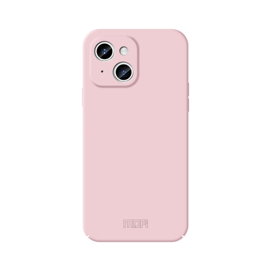 For iPhone 15 Plus MOFI Qin Series Skin Feel All-inclusive PC Phone Case(Pink) - iPhone 15 Plus Cases by MOFI | Online Shopping UK | buy2fix