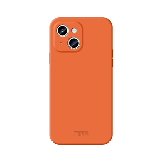 For iPhone 15 MOFI Qin Series Skin Feel All-inclusive PC Phone Case(Orange) - iPhone 15 Cases by MOFI | Online Shopping UK | buy2fix