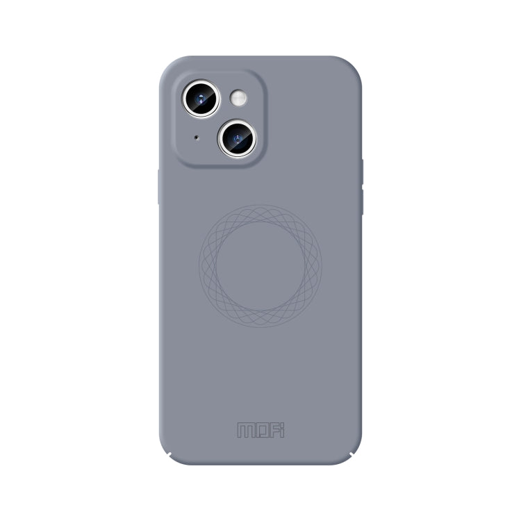 For iPhone 15 Plus MOFI Qin Series Magsafe Skin Feel All-inclusive Silicone Phone Case(Gray) - iPhone 15 Plus Cases by MOFI | Online Shopping UK | buy2fix