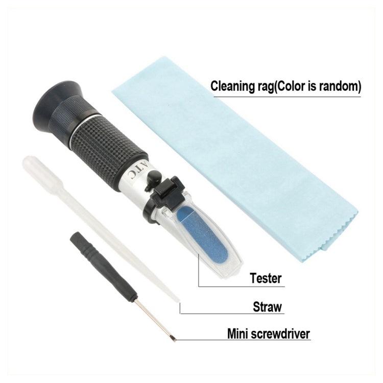 RZ121 Alcohol Refractometer Grape Wine Sugar Content 0~25% Alcohol Concentration 0~40% Brix Tester Meter ATC Handheld Tool - Consumer Electronics by buy2fix | Online Shopping UK | buy2fix