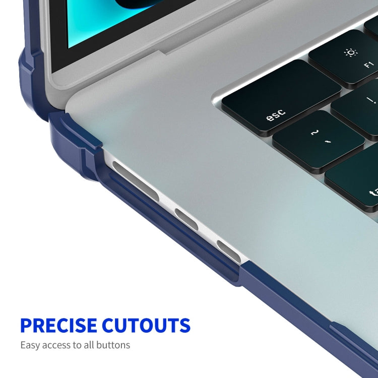 For MacBook Air 15.3 A2941 ENKAY Hat-Prince 3 in 1 Protective Bracket Case Cover Hard Shell with TPU Keyboard Film / PET Screen Protector, Version:US(Dark Blue) - MacBook Air Cases by ENKAY | Online Shopping UK | buy2fix