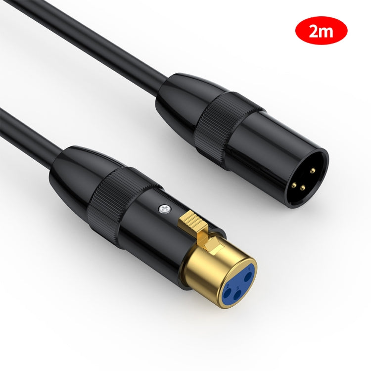 JUNSUNMAY XLR Male to Female Mic Cord 3 Pin Audio Cable Balanced Shielded Cable, Length:2m - Microphone Audio Cable & Connector by JUNSUNMAY | Online Shopping UK | buy2fix