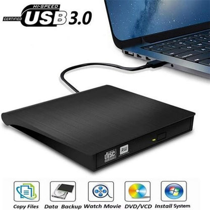 663 High Speed CD DVD Burner USB3.0 Computer Laptop External Optical Drive Burner(Black) - Rewritable Drive by buy2fix | Online Shopping UK | buy2fix