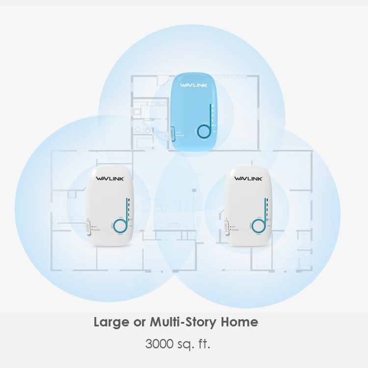 WAVLINK WN576K3 AC1200 Household WiFi Router Network Extender Dual Band Wireless Repeater, Plug:UK Plug - Wireless Routers by WAVLINK | Online Shopping UK | buy2fix