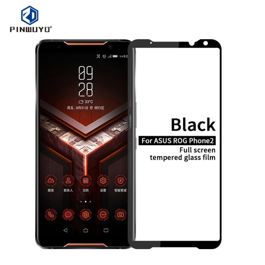 PINWUYO 9H 2.5D Full Screen Tempered Glass Film for Asus Rog Phone2(Black) - ASUS Tempered Glass by PINWUYO | Online Shopping UK | buy2fix