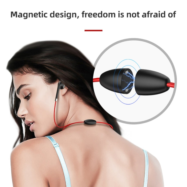 BT313 Magnetic Earbuds Sport Wireless Headphone Handsfree bluetooth HD Stereo Bass Headsets with Mic(Black) - Sport Earphone by buy2fix | Online Shopping UK | buy2fix